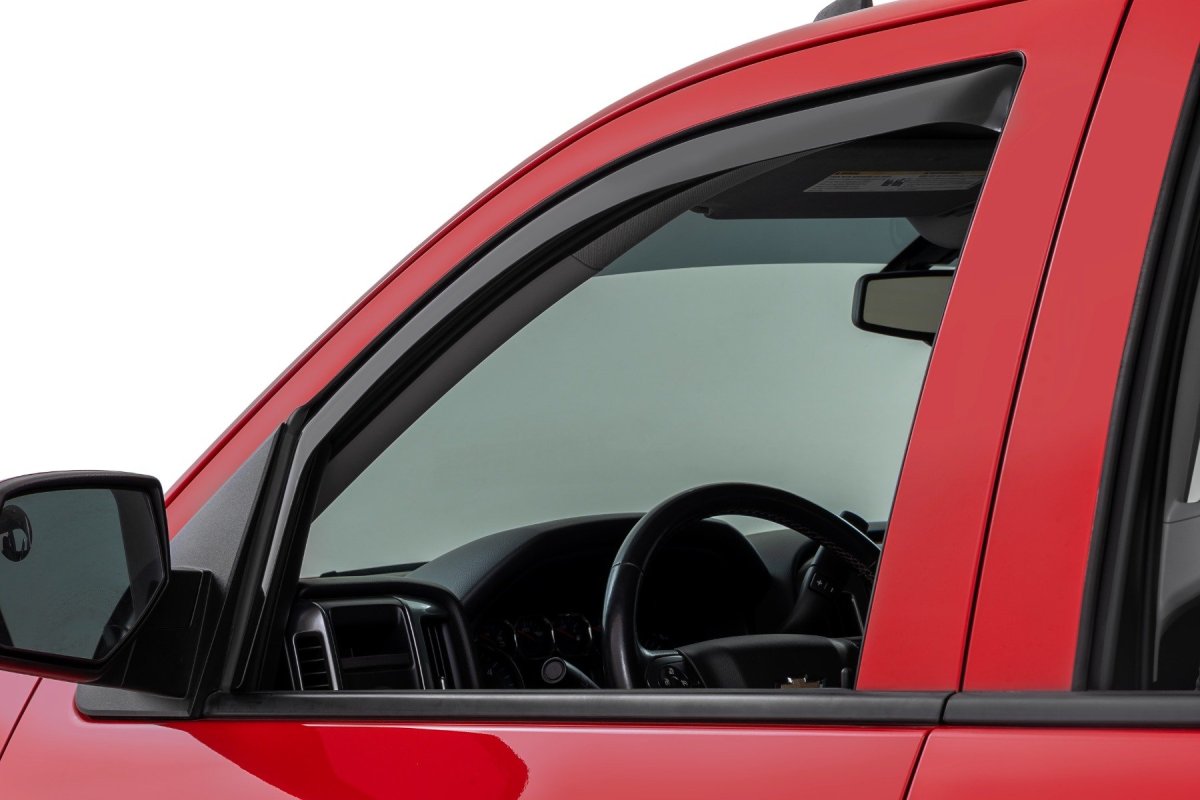 Chevrolet Silverado 2500 HD Side Window Deflectors - Rough Country - In Channel Rain Guard - '15-'19